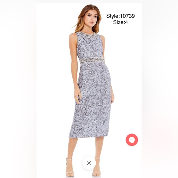 Mac Duggal Dresses & Skirts - Jewel neck embellished midi dress